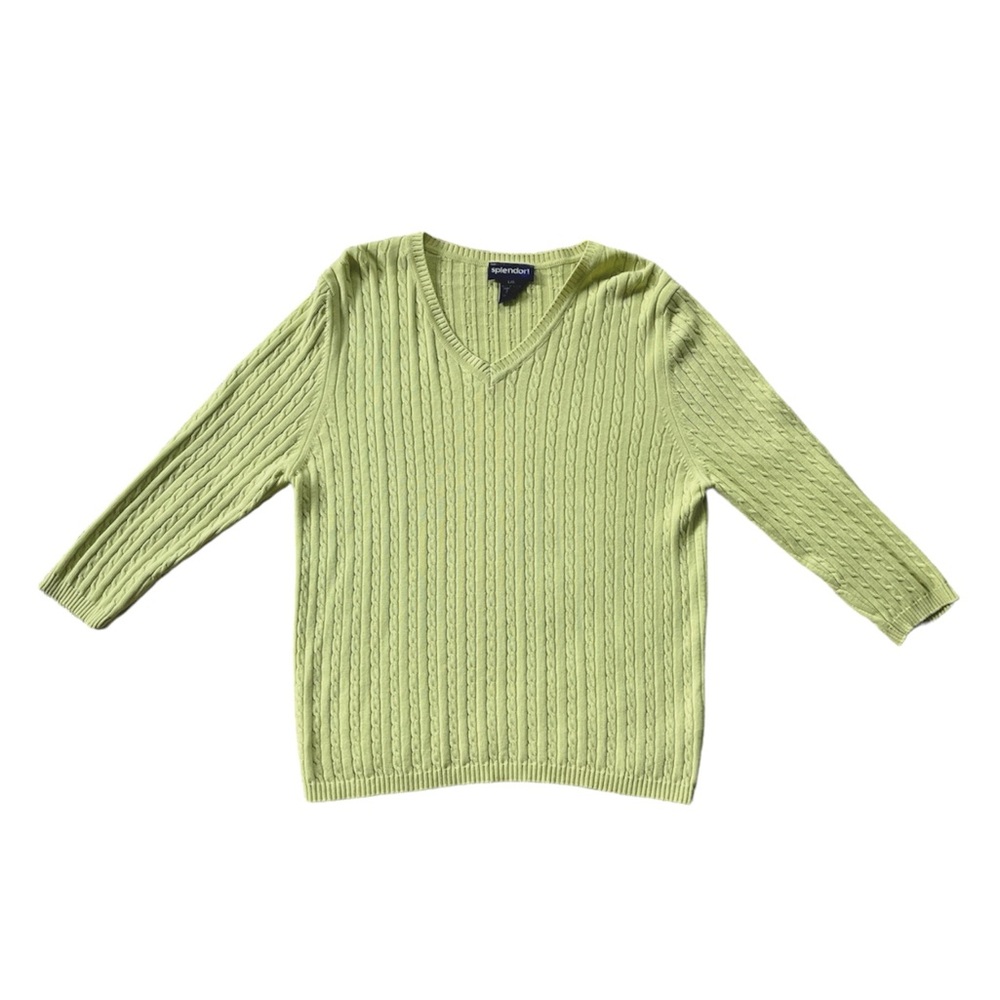 Light Green Fitted Splendor! Sweater